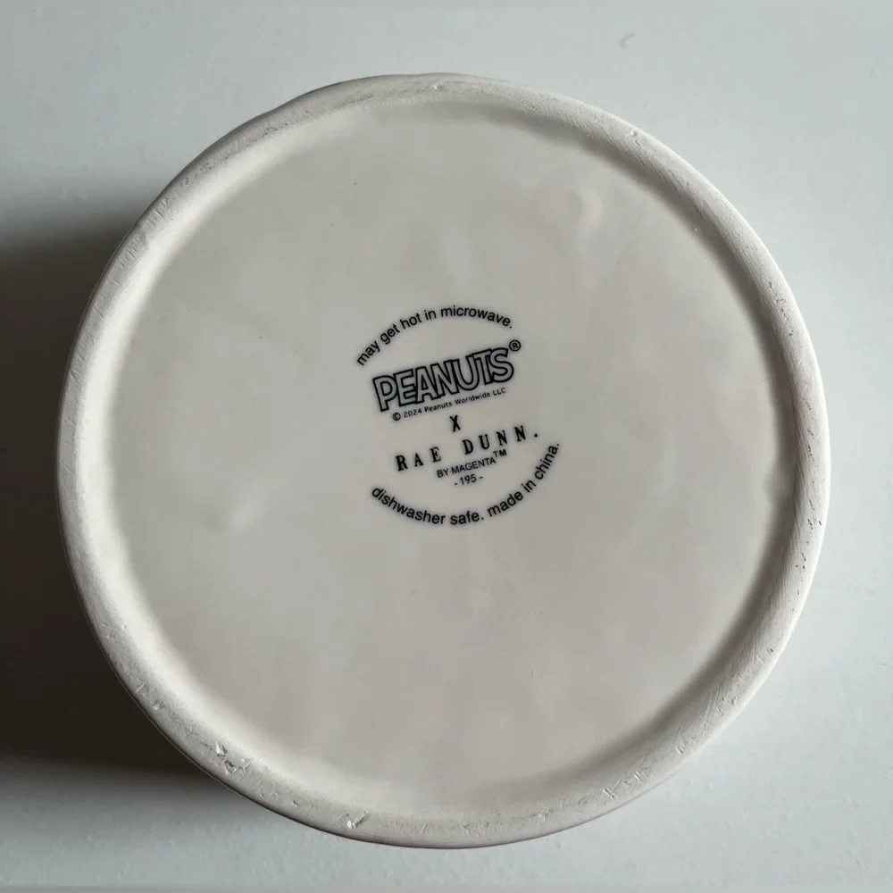 RAE DUNN Snoopy Peanuts Dog Bowl 
